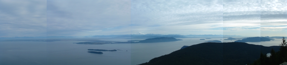 panoramic shot from the top of Mt. Constitution